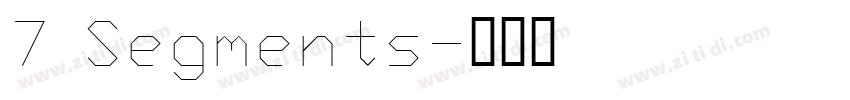7 Segments字体转换